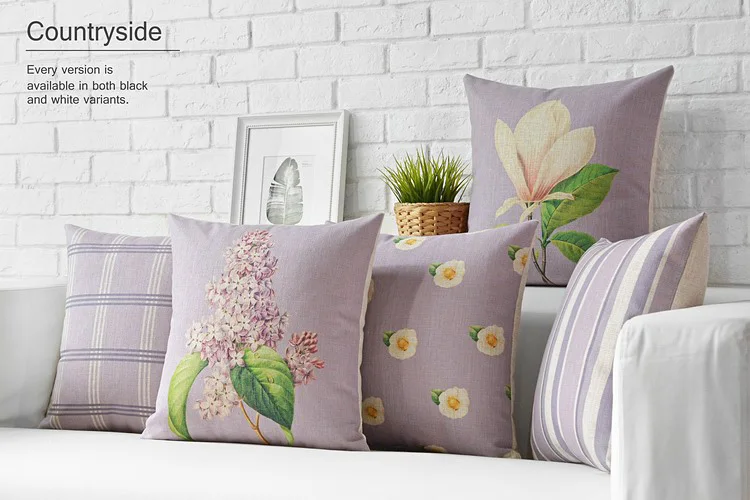 Евро Стиль французский кантри Лавандовая Подушка Чехол постельное белье с