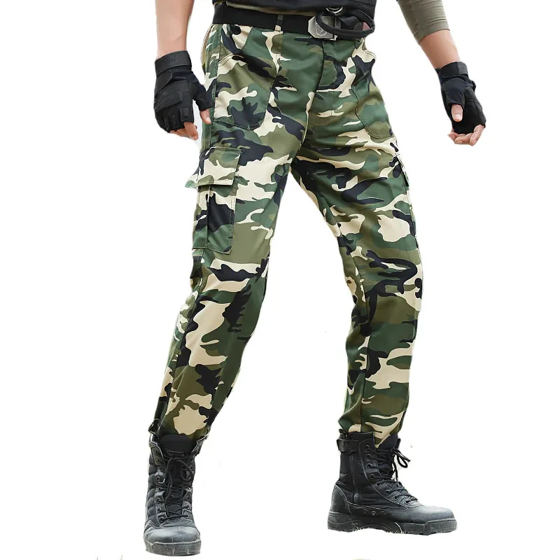 pants Лесной камуфляж штаны-карго для мужчин Военная Униформа тактический полиции работы мотобрюки спецназ армейская камуфляж брюки для девоче - Цвет: pants