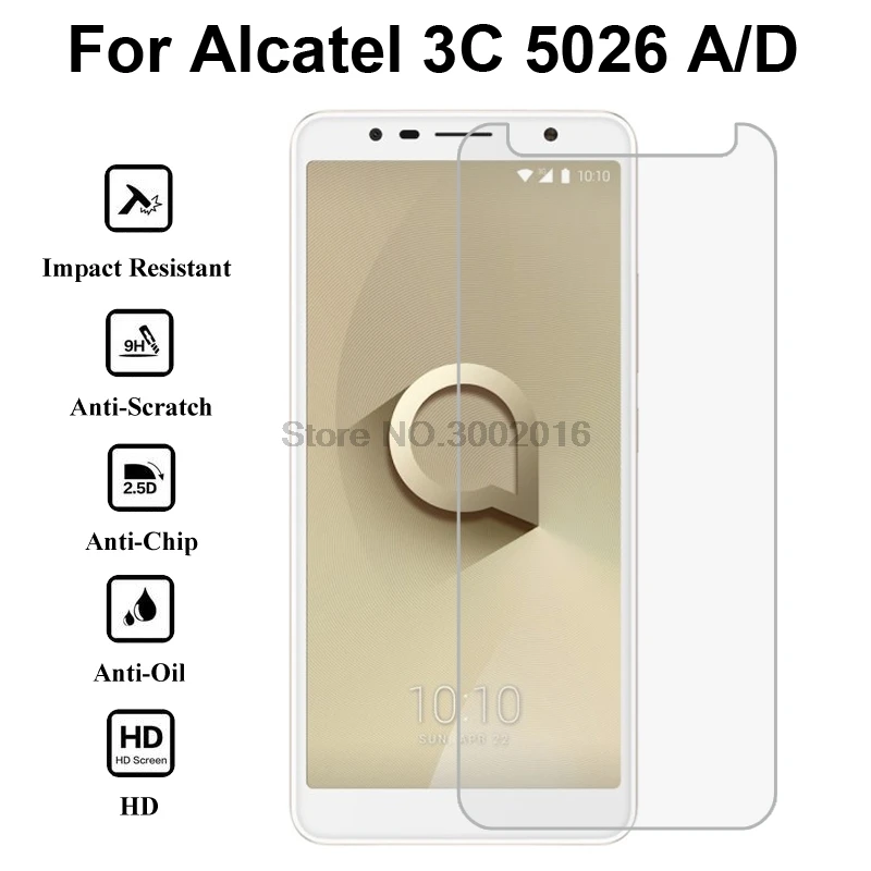 2 шт. для Alcatel 3C, закаленное стекло 9 H, защитная пленка премиум класса для экрана Alcatel3C 5026A 5026D 3 C 5026, 6,0 дюйма