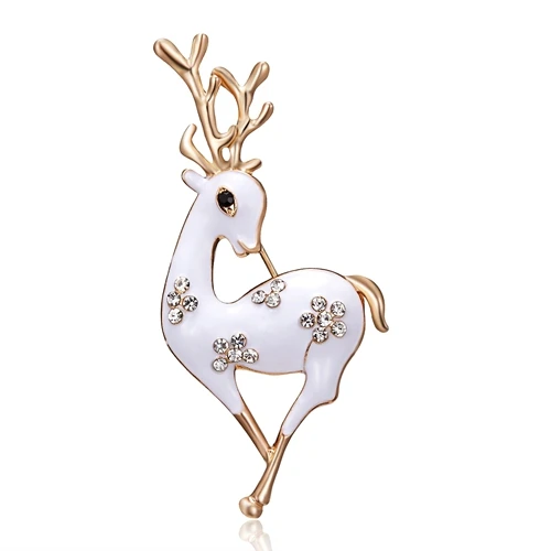 deer1 Rinhoo эмаль животное морской конек лягушка Сова олень Кошка Броши в форме собаки для женщин девушка брошь булавки подарок милые животные повседневные ювелирные изделия - Окраска металла: deer1