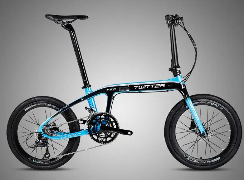TWITTER BMX 20 дюймовые шестерни складные грипы для велосипедного руля 16/18/22 Скорость для 2400/R3000/RS700 переключатель Системы - Цвет: black blue