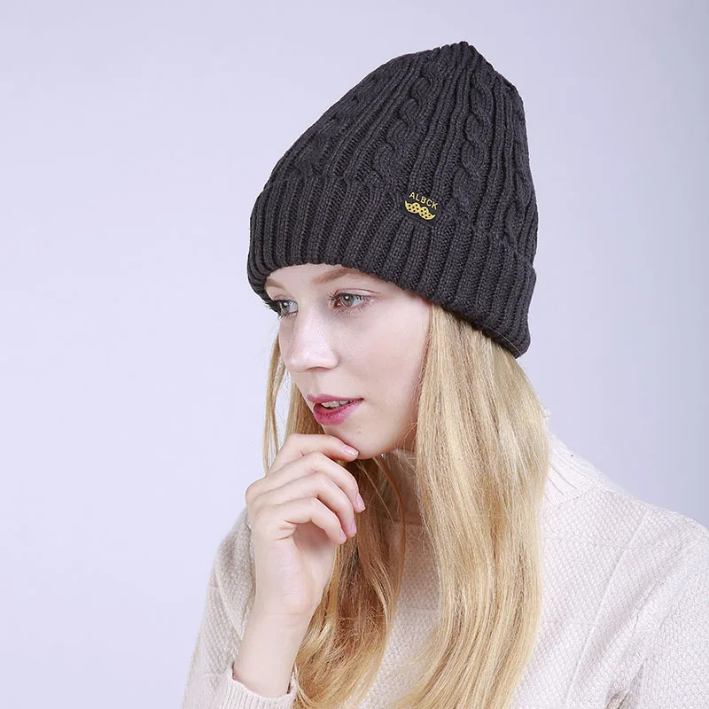 Зимняя Новинка бархатная вязаная шерстяная шапка для мужчин и женщин с рисунком