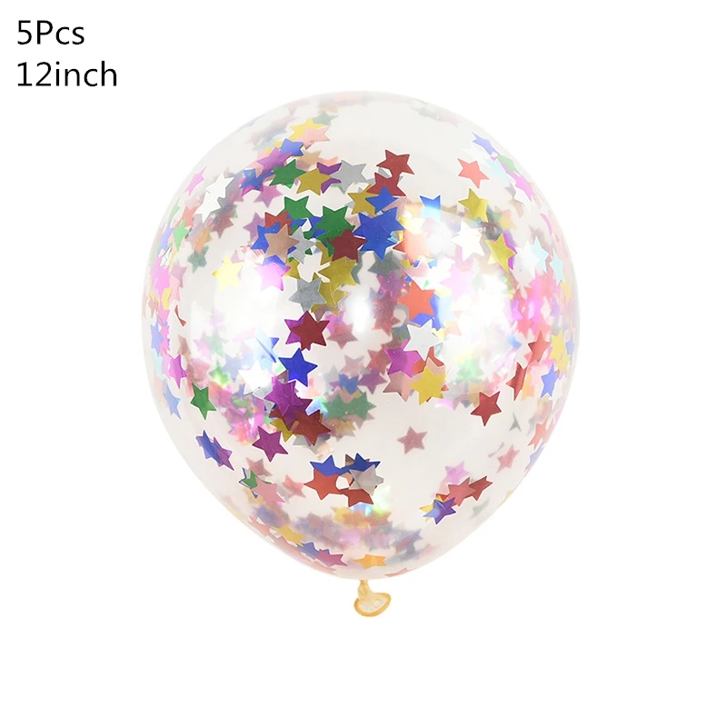 5pcs star color 5 шт./лот, блестящий воздушный шар "Конфетти", aby Shower, латексные шары, украшения для дня рождения, свадьбы, для взрослых, надувной шар - Цвет: 5pcs star color