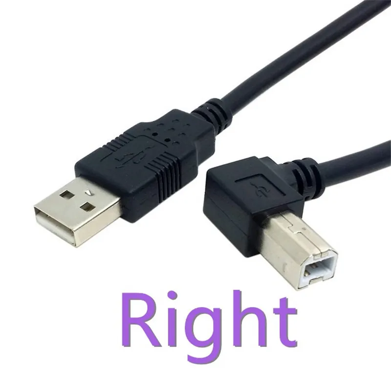 Стандартный USb 2 0 A Тип папа в B вверх вниз влево вправо Угловой 90 градусов для