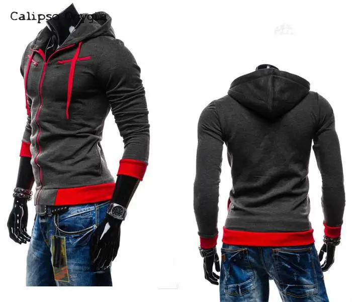 Новые мужские толстовки с капюшоном стильная куртка на молнии свитер верхняя