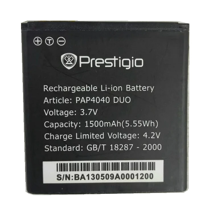 Качественная фотобатарея PAP4040 1500 мАч для Prestigio MultiPhone|battery for|battery for prestigiobatteries batteries