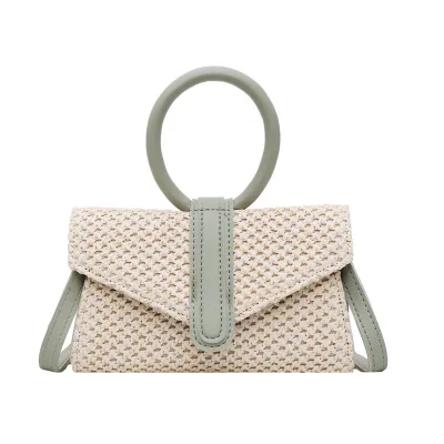 Beige Green Fluorescent Color Envelope Bag For Ladies Retro High Quality Pu Leather Handbags Female Wome Elegant Korean Style Crossbody Bags - Цвет: Beige Green