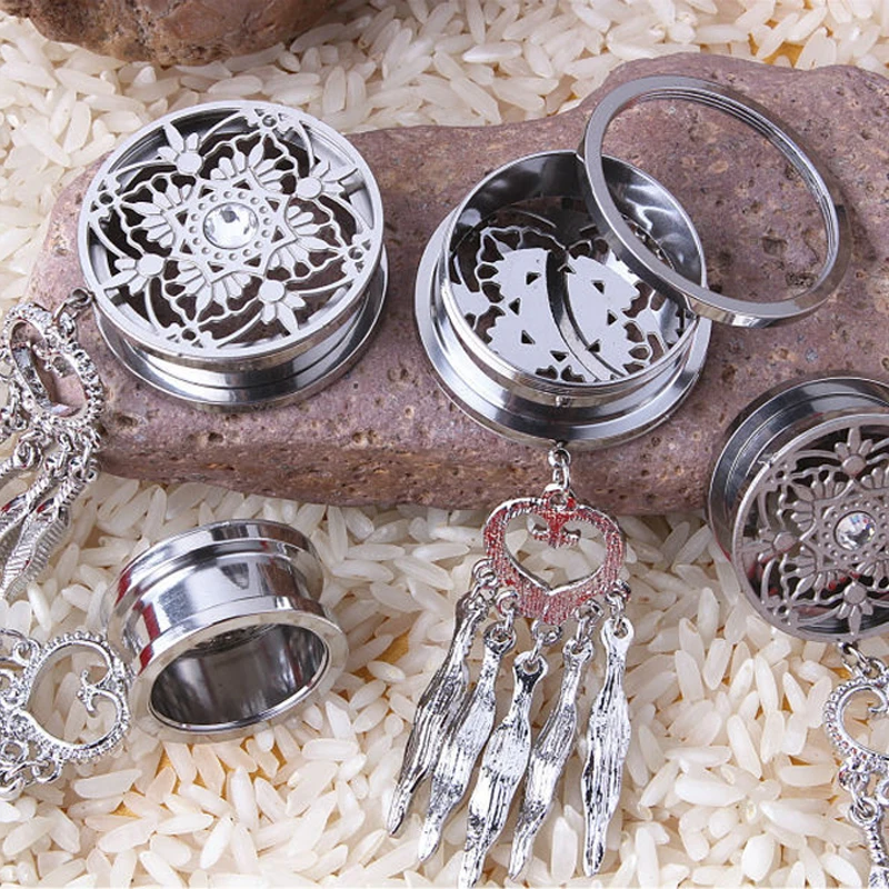 Нержавеющая Сталь 316L Ловец Снов Мотаться Винт Штекер Уха Калибр Туннель Тела