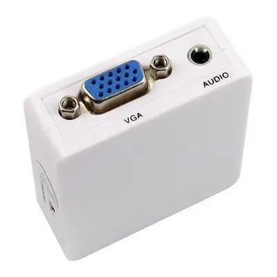 Композитный адаптер преобразователя Mini VGA Audio to HDMI LCD 1080p HD TV Video для ПК | Компьютеры