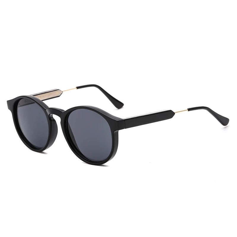 Новое поступление модные очки ретро Sunglass старинные очки Женщины человек для поездки в отпуск защиты jh9005 - Цвет линз: Black-Gray