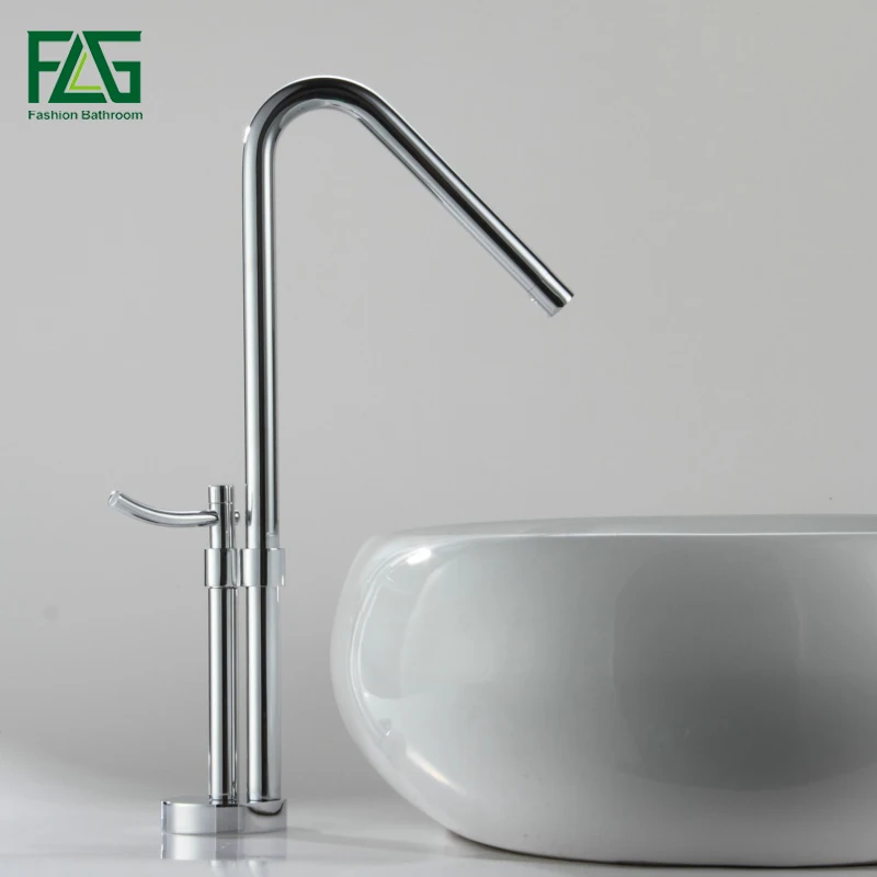 

FLG European Basin Faucet Chrome Polished Single Lever 360 Degree Rotating Cold And Hot Vegetable washing Sink Mixer Taps