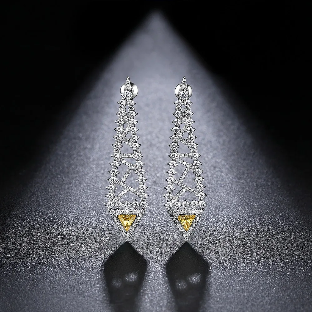 Luoteemi геометрический Форма роскошные классические невесты Висячие серьги