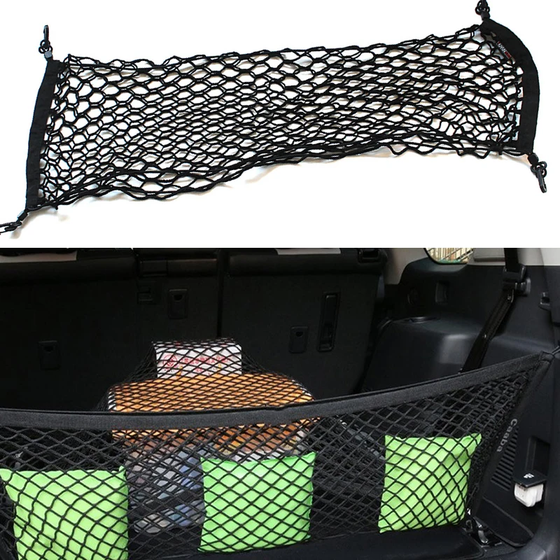 

Universal Nylon Car Trunk Rear Cargo Organizer Storage Elastic Mesh Net Holder for 90CMX40CM