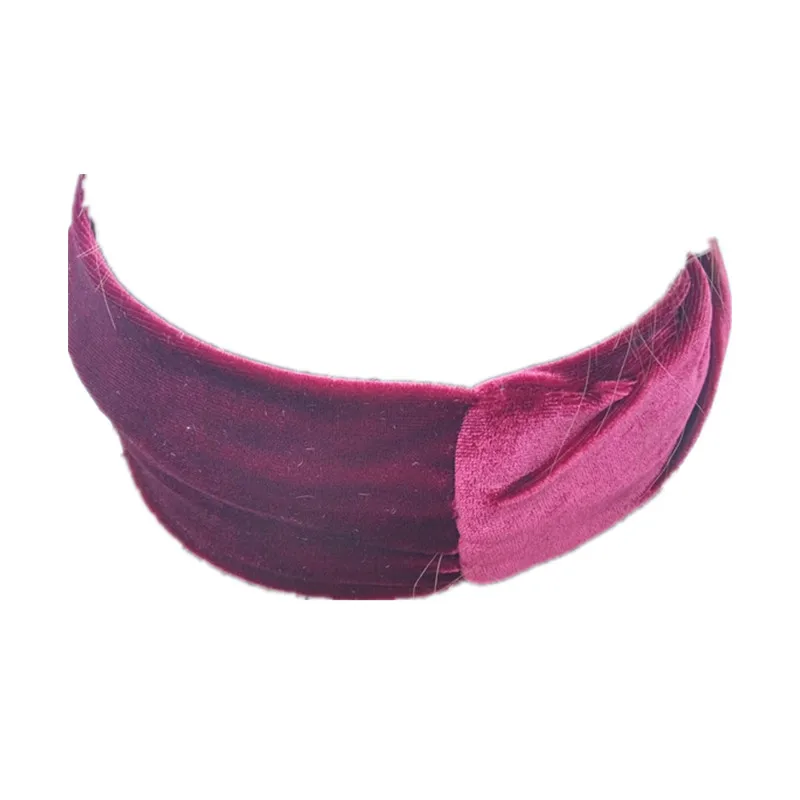 Новинка 2017 лидер продаж женский бордовый тюрбан повязка на голову бархатная с