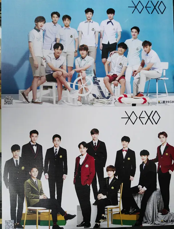 8 шт./компл. различные дизайны А3 плакаты Корейская известная звезда KPOP группа EXO