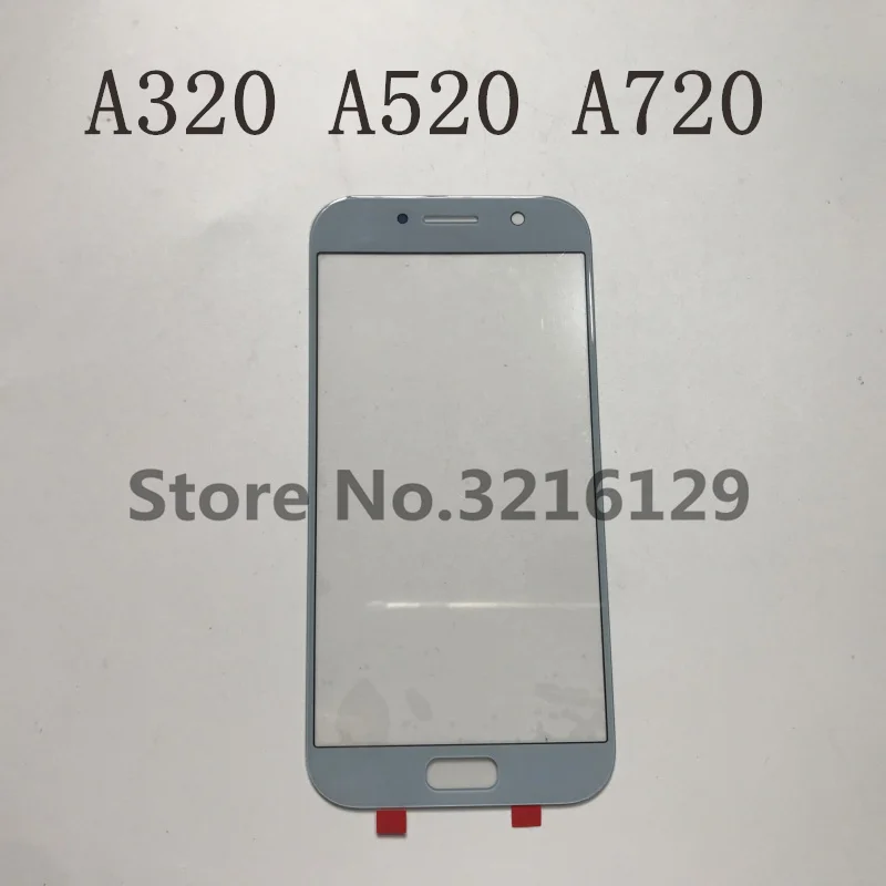 blue Внешний передний Внешний стеклянный объектив Замена для samsung Galaxy A3 A5 A7 A320/A520/A720 lcd сенсорный экран - Цвет: blue