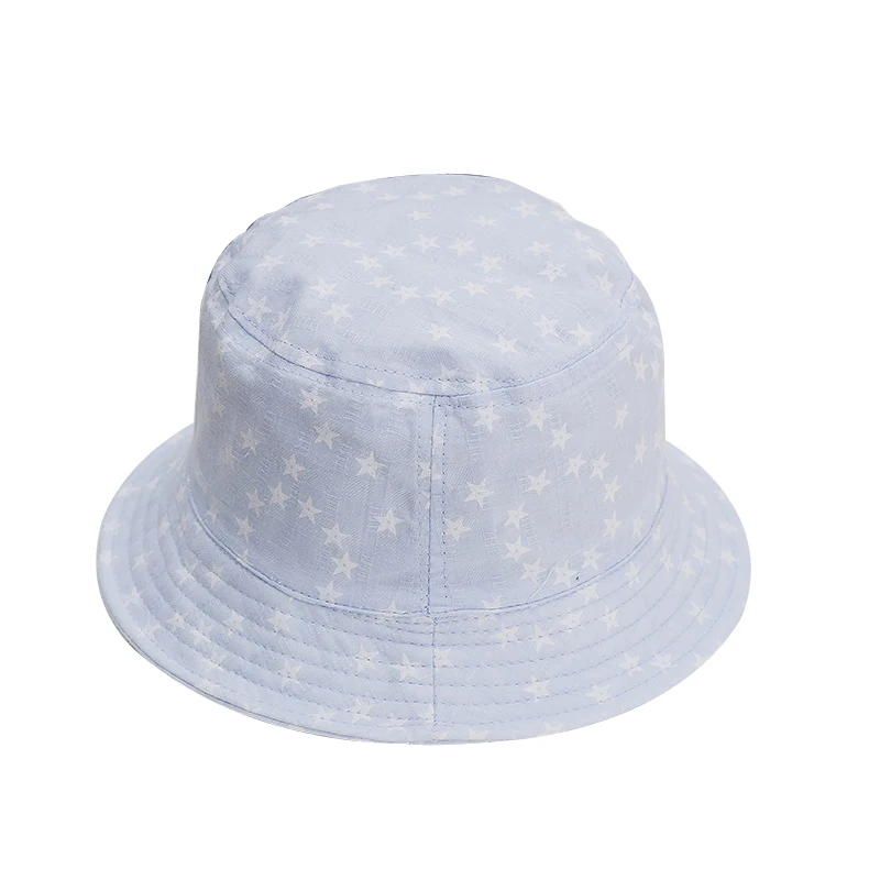Blue baby hat Новинка года, хлопковая детская шапка со звездами, Панама, детская весенне-осенняя Кепка для мальчиков и девочек, шапки для малышей, 1 шт - Цвет: Blue baby hat