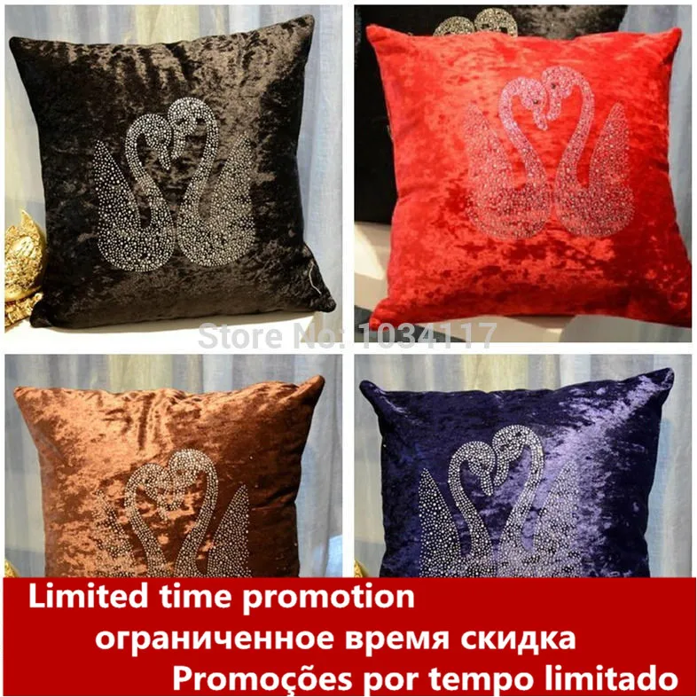 Высокое качество модная Роскошная бархатная ткань мягкий лебедь горячее