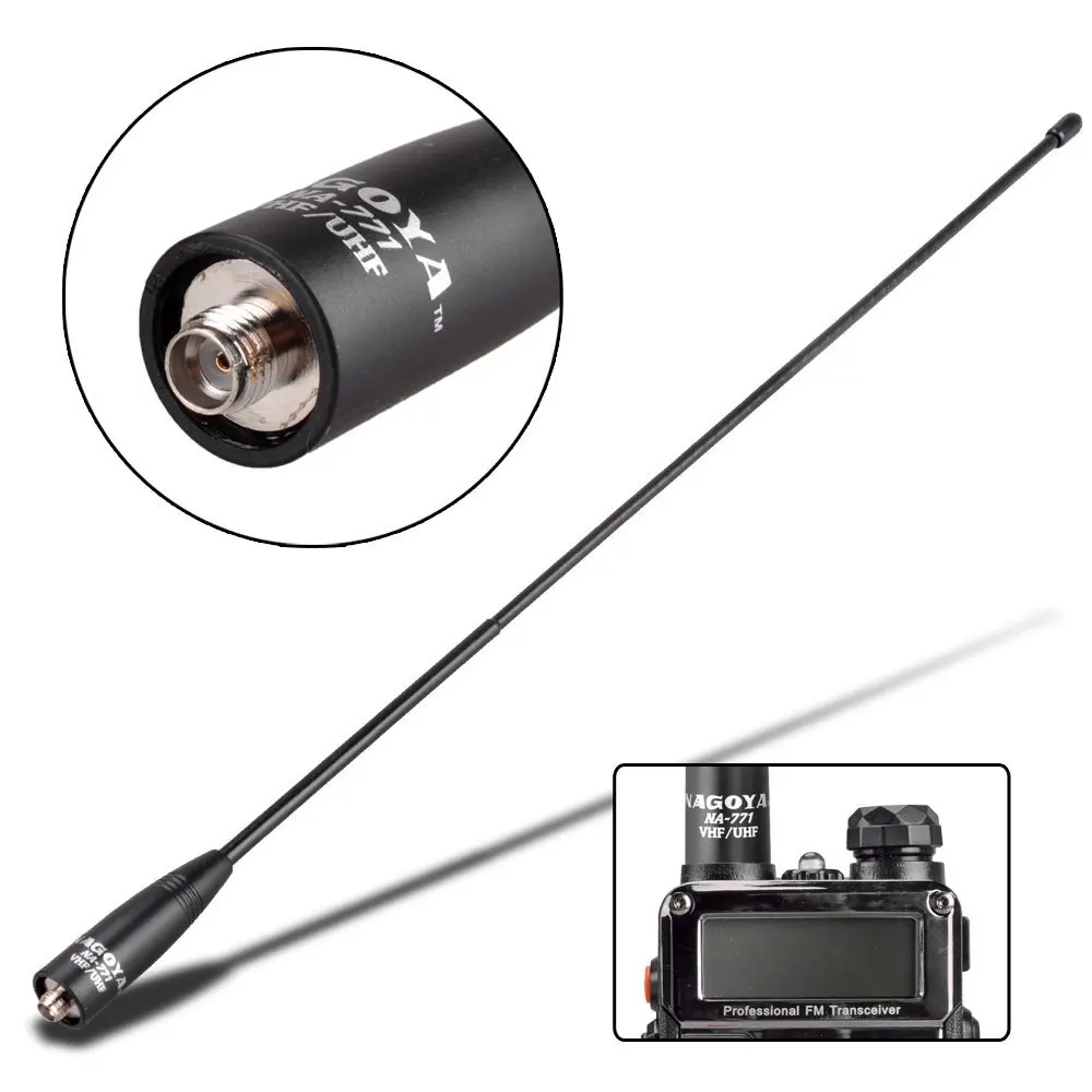 

Nagoya NA-771 SMA-F Female Dual Band VHF/UHF 144/430MHz Soft Antenna NA771 For Baofeng UV-5R UV-82 BF-888S Walkie Talkie NA 771