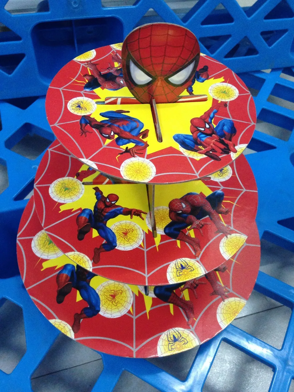 2015 Новый Человек-паук кекс стенд супергерой держатель для кексов дети день