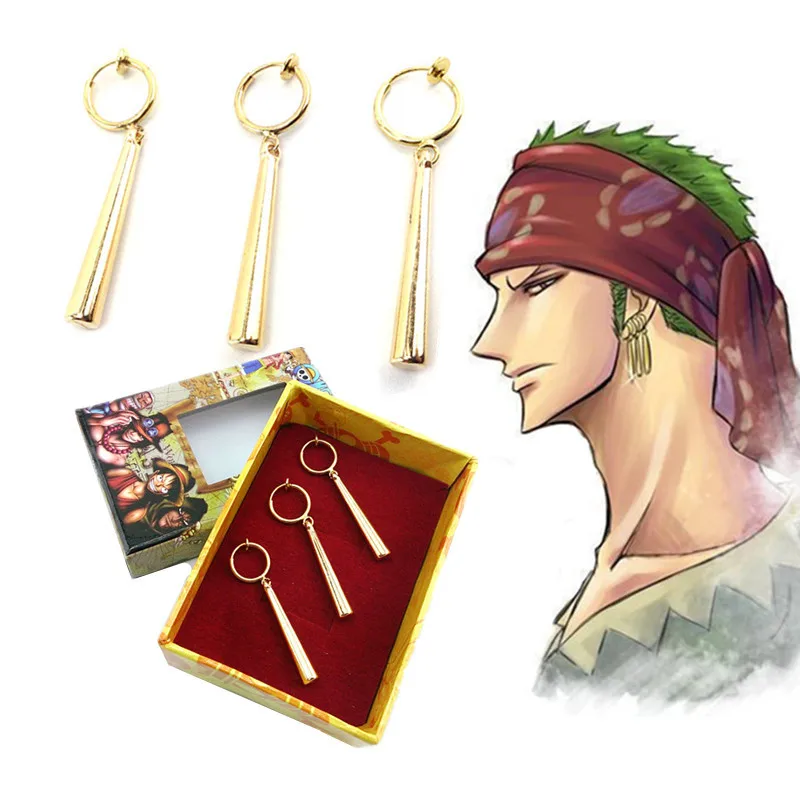 3 вещи/1 комплект One Piece пиратский Охотник ророноа Зоро из аниме косплей костюм аксессуары Ухо капельки с
