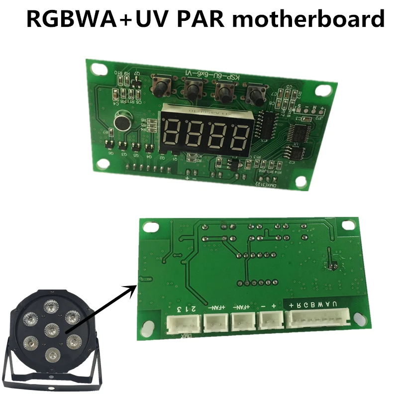 RGBWA + УФ светодиодный PAR материнская плата DC24V аксессуары для освещения