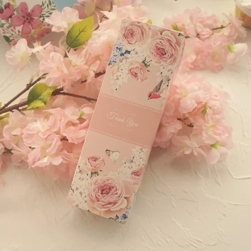 only box 21*7*5 см 10 шт. цветок в саду спасибо бумажная коробка макарон шоколад свадьба день рождения подарки упаковка коробки для хранения - Цвет: only box