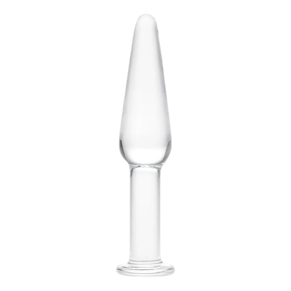 Новинка стимуляция пениса из хрустального стекла для женщин анальная пробка