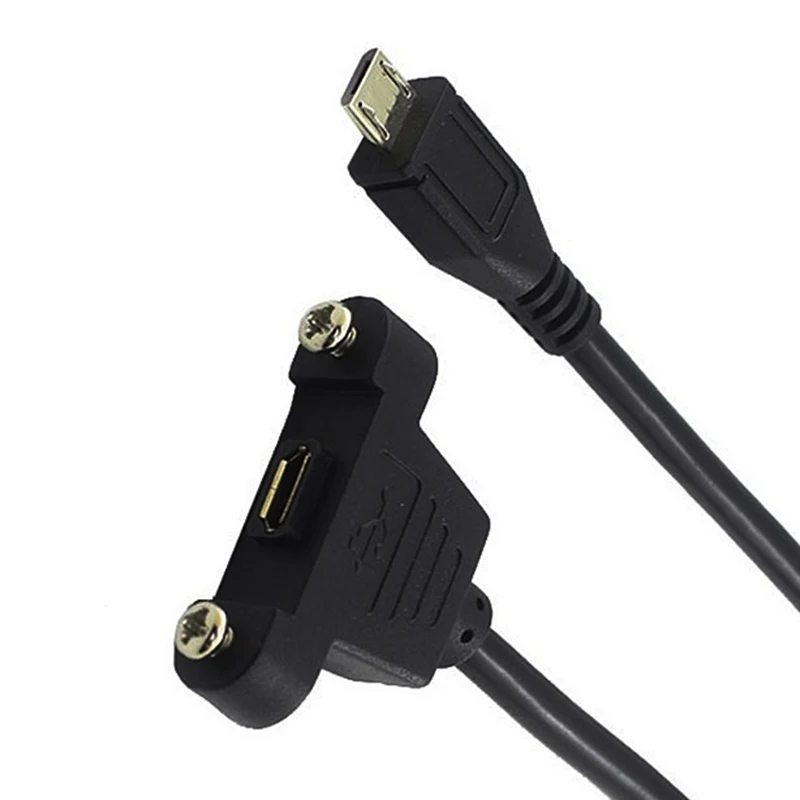 Микро USB кабель удлинитель линии 2 0 Micro мужчина к женскому Панель для крепления на