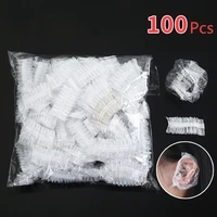 100pcslot waterproof disposable ear cover bath shower salon ear protector cover caps one off earmuffs hair dyeing tools