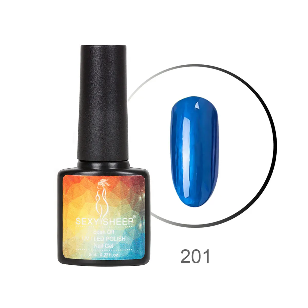 201 8ML Gel Nail Polish Colorful UV Gel Soak Off Gel Polish Semi-Permanent Varnish Red Black Gray Green Nail Color Manicure Nail Art - Цвет: 201
