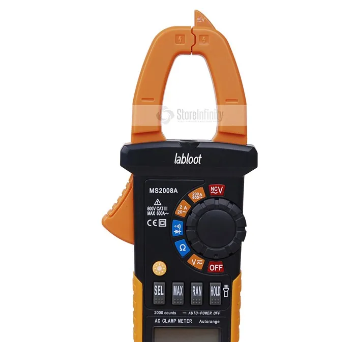 Labloot MS2008A Digital AC клещи 2000 Counts AC/DC Напряжение авто ручная Диапазон НТС