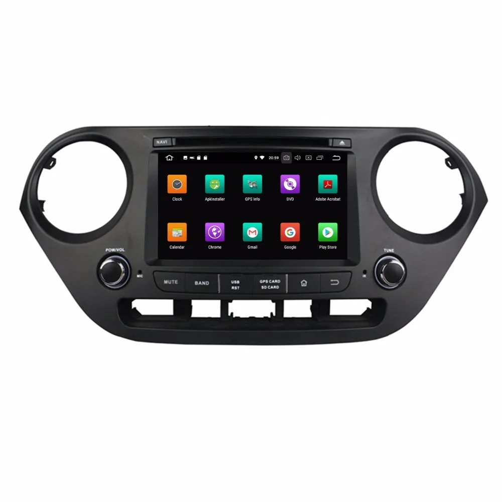 Восьмиядерный 7 'ɸ ядер Android 9 0 автомобильный Радио dvd-плеер GPS для Hyundai grand i10 2013
