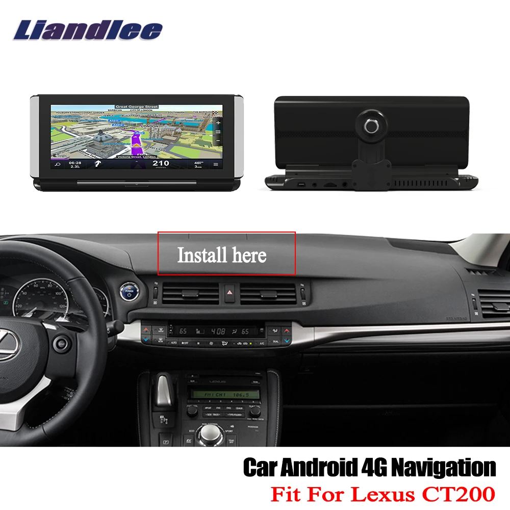 Liandlee для Lexus CT200 200H 2011~ автомобильный Android 4G 1080P DVR Передняя Задняя камера gps Navi Nav карты HD экран Bluetooth WiFi