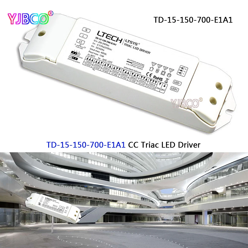 LTECH TD 15 150 700 E1A1 Вт 700ма 200 240В переменного тока ШИМ постоянного ТРИАК Диммируемый