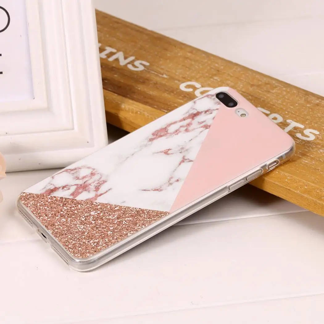 Модный мягкий мраморный окрашенный квадратный чехол для телефона Тонкий iPhone