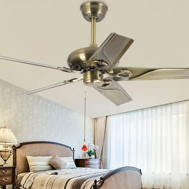 Потолочный ретро вентилятор CCC в европейском стиле светильник декоративная