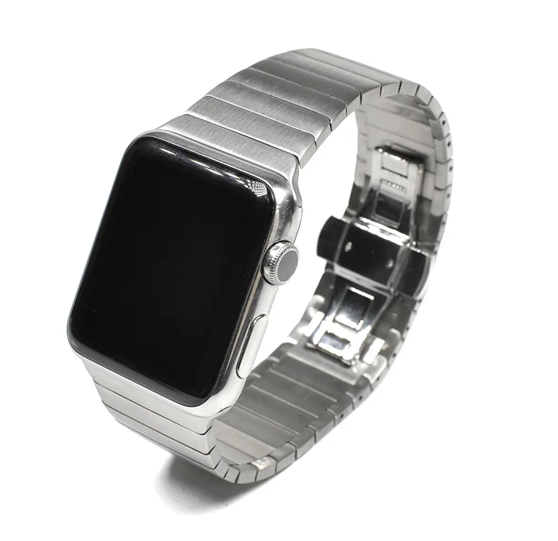 Ремешок из нержавеющей стали для Apple Watch 42 мм/38 мм iwatch 4 группа 44 мм 40 мм Бабочка Пряжка ремень браслет Apple watch 4 3 2 1