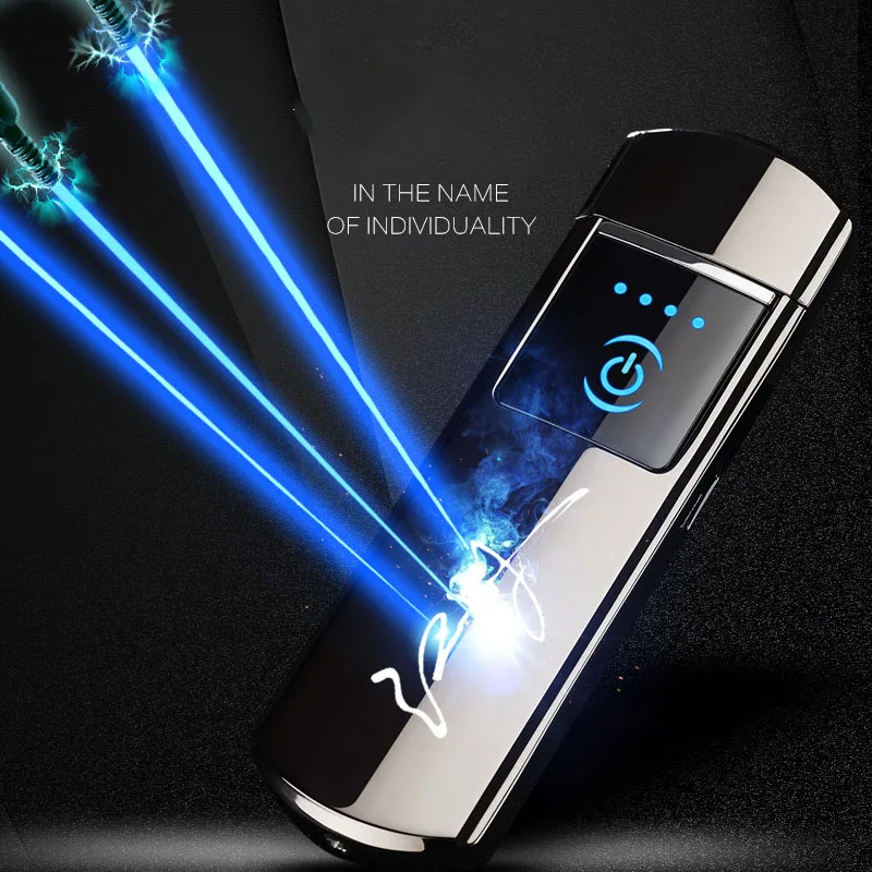 Usb Charging Electronic Touch Sensing Lighter Windproof Thin Male Personality Women Electric Heating Wire Cigarette Lighters | Дом и сад
