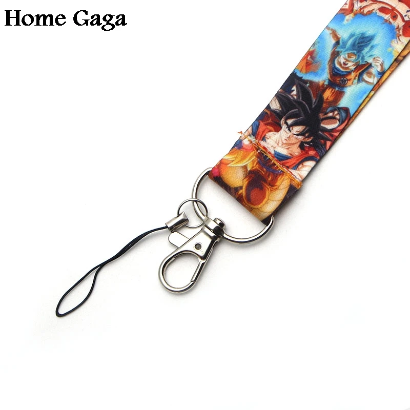 Homegaga Dragon ball Сон Гоку Мультяшные шнурки на шею ремни для телефонов ключи бисера футляры для идентификационных карт брелок webbing D1181
