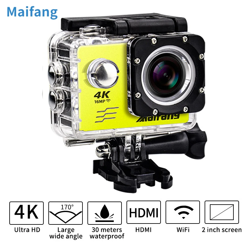 4 к 30PFS 16MP Wi Fi камера 1080 P 60PFS 2 дюймов Экшн 30 М Go с защитой от влаги kamera pro подводная