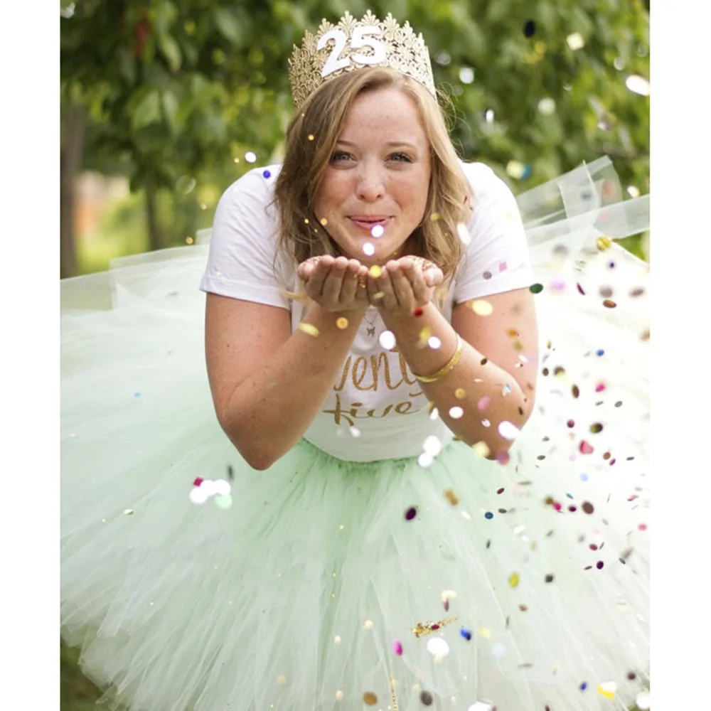 Розовая многослойная юбка пачка до колена для взрослых дня рождения вечеринки