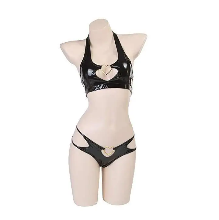 Women Anime Bikini Swimsuit Two Piece Devil Costumes Sexy Leather Lingerie Outfit Best halloween Bodysuit for Girls Instagram