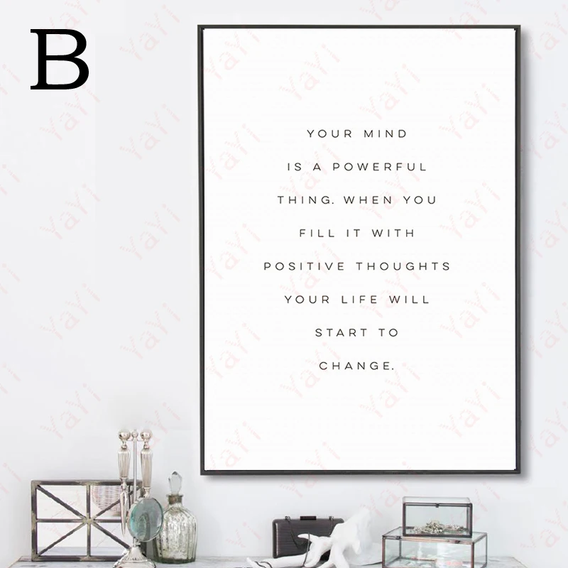 Черно-белая Скандинавская Геометрическая надпись Олень Любовь художественная