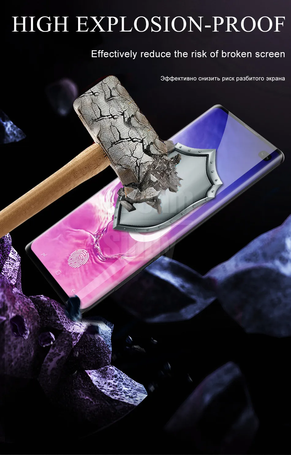 20D закаленное стекло с изогнутыми краями для samsung Galaxy S10E S8 S9 S10 PLus Защитная пленка для экрана Note 8 9 S7 Edge