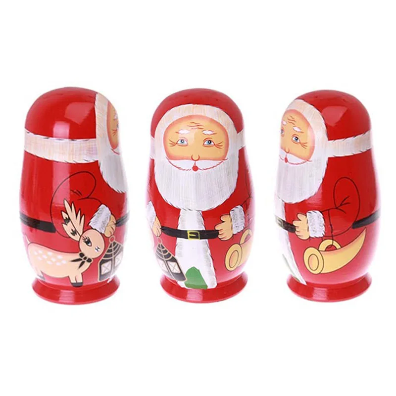&quotЛучший&quot 8 шт./компл. Санта Клаус русский матрешки Матрешка милашка игрушки из