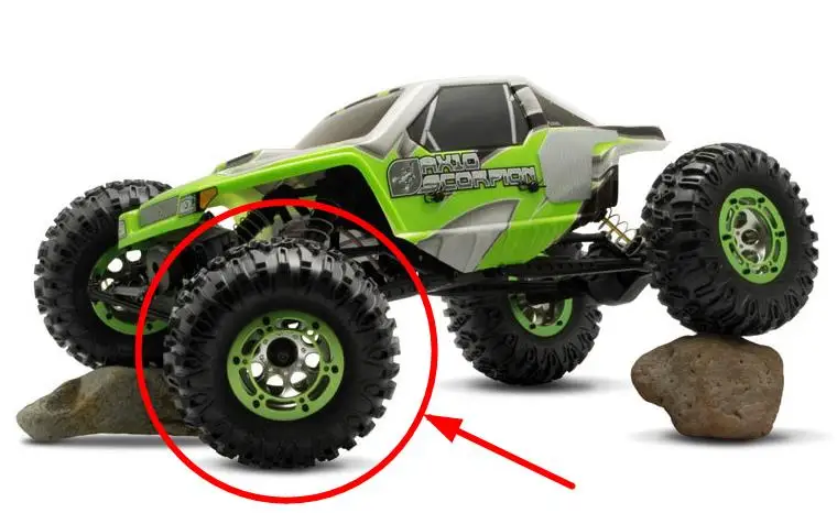 Металлические колеса для грузовиков RC 1/10 Гонки по оси 2.2 дюйма алюминиевые ободки