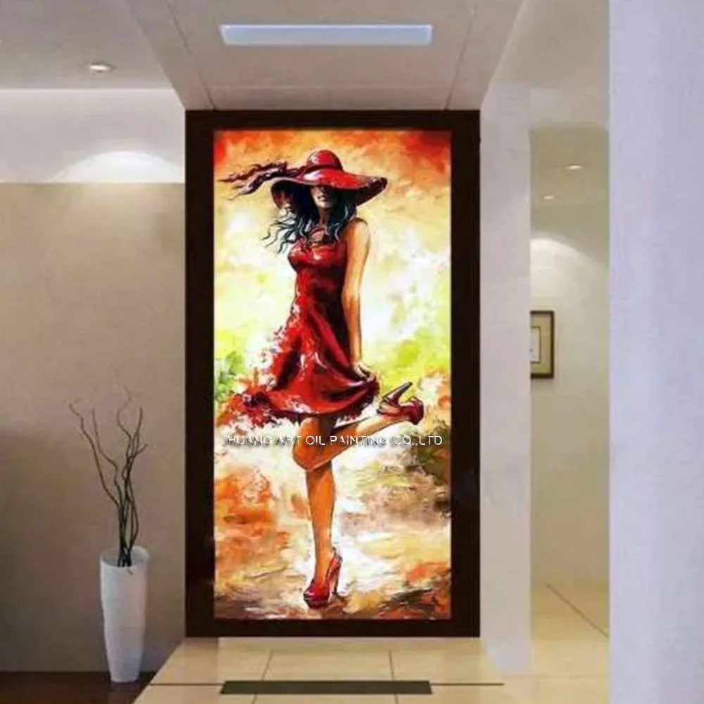 Профессиональная художественная красивая женская одежда ручной работы красная