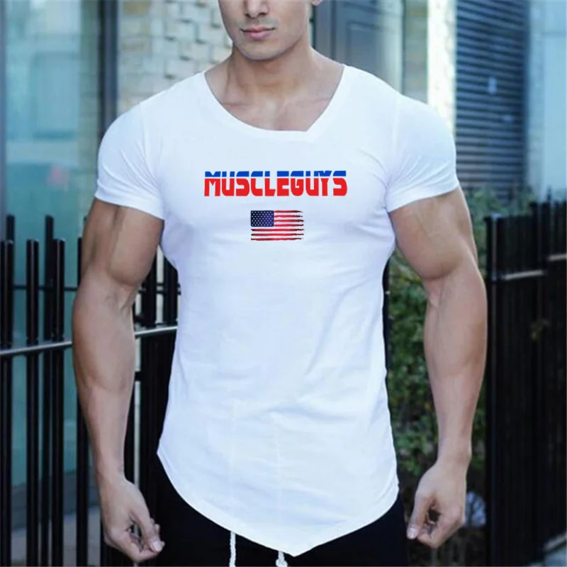 Мужская футболка с коротким рукавом Muscleguys Спортивная для бодибилдинга