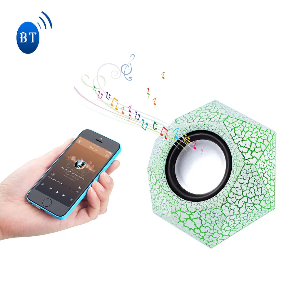 Mini Bluetooth Stereo Speakers Portable Wireless Small Cracked Diamond Music Loudspeaker 640 Support Calls/FM/AUX/TF/USB Drive |